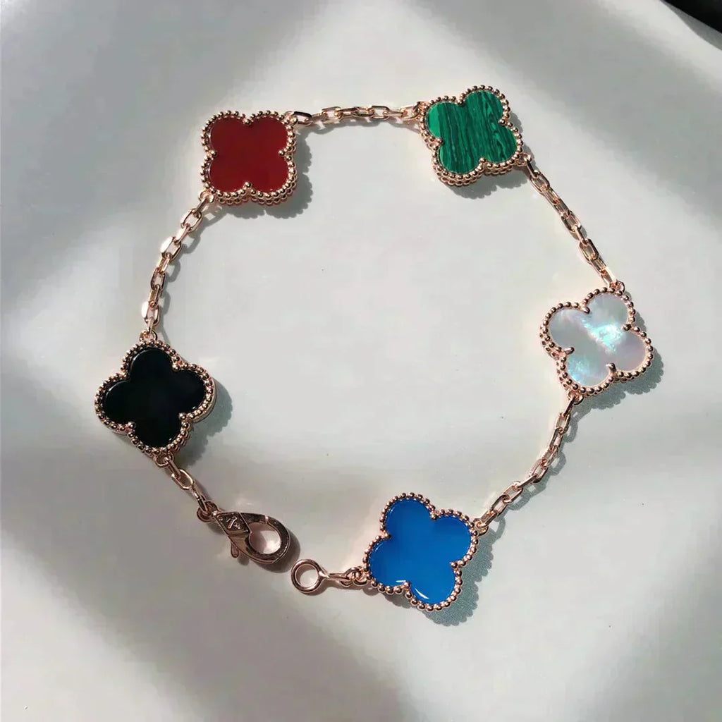 VCA CLOVER 5 MOTIFS MULTICOLOR BRACELET