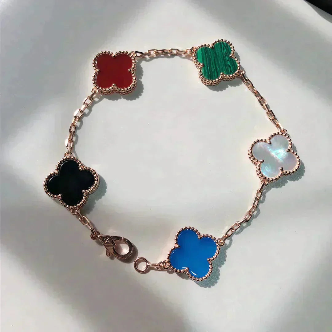 VCA CLOVER 5 MOTIFS MULTICOLOR BRACELET
