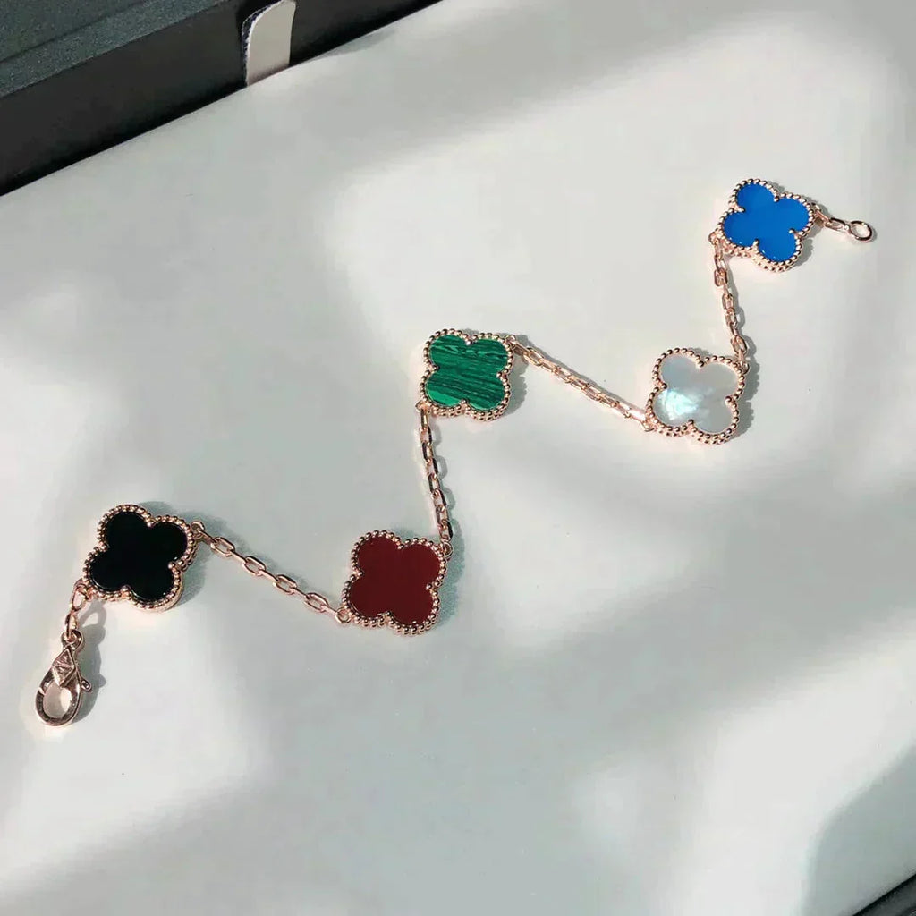 VCA CLOVER 5 MOTIFS MULTICOLOR BRACELET