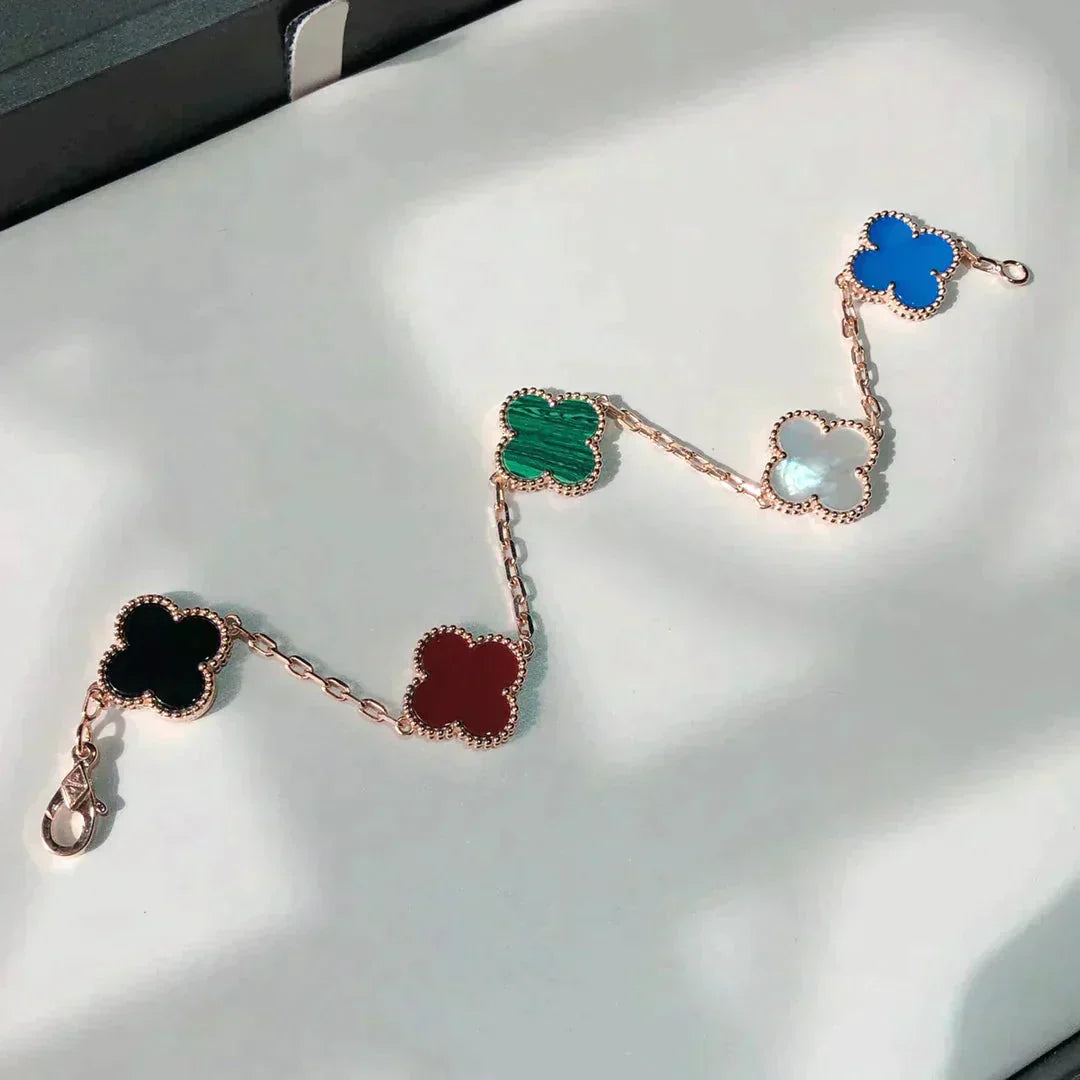 VCA CLOVER 5 MOTIFS MULTICOLOR BRACELET