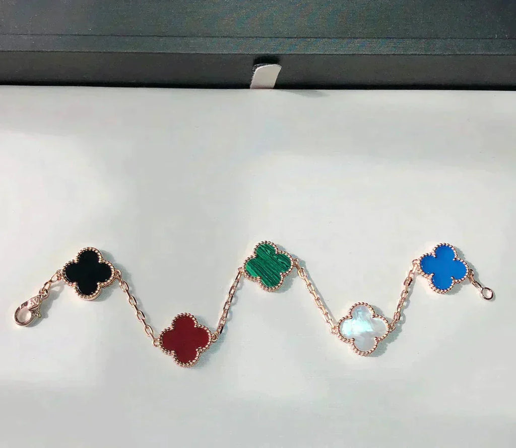 VCA CLOVER 5 MOTIFS MULTICOLOR BRACELET
