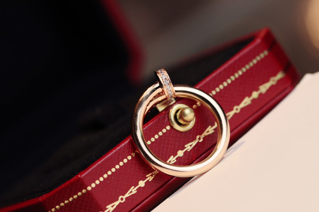 CARTIER JUSTE RING 2.65MM PINK GOLD DIAMOND