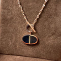HERMES CHAINE VERSO BLACK CERAMIC NECKLACE