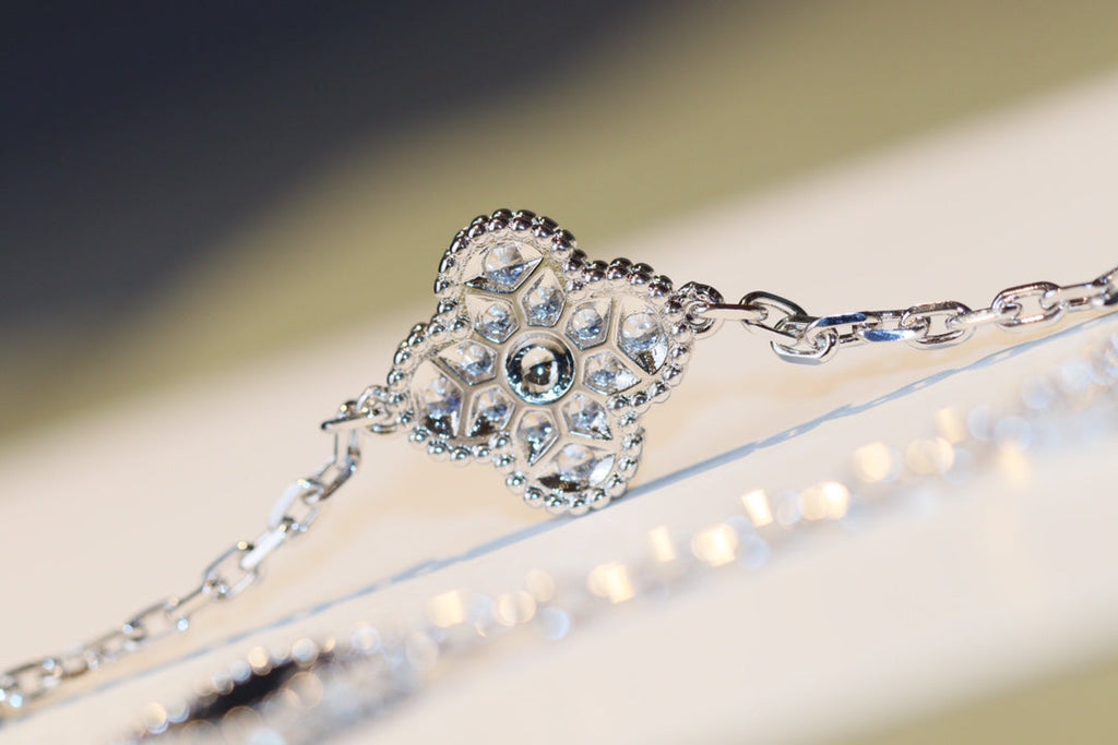 VCA CLOVER 20 MOTIFS ONYX DIAMOND SILVER