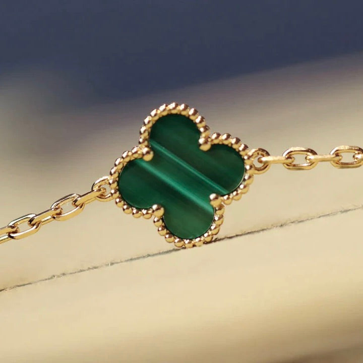 VCA CLOVER 20 MOTIFS MALACHITE GOLD