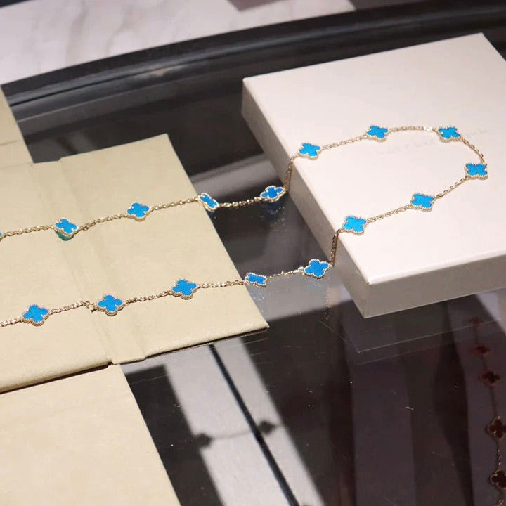 VCA CLOVER 20 MOTIFS TURQUOISE GOLD