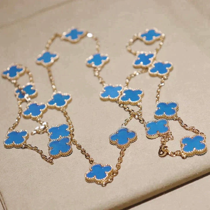 VCA CLOVER 20 MOTIFS TURQUOISE GOLD