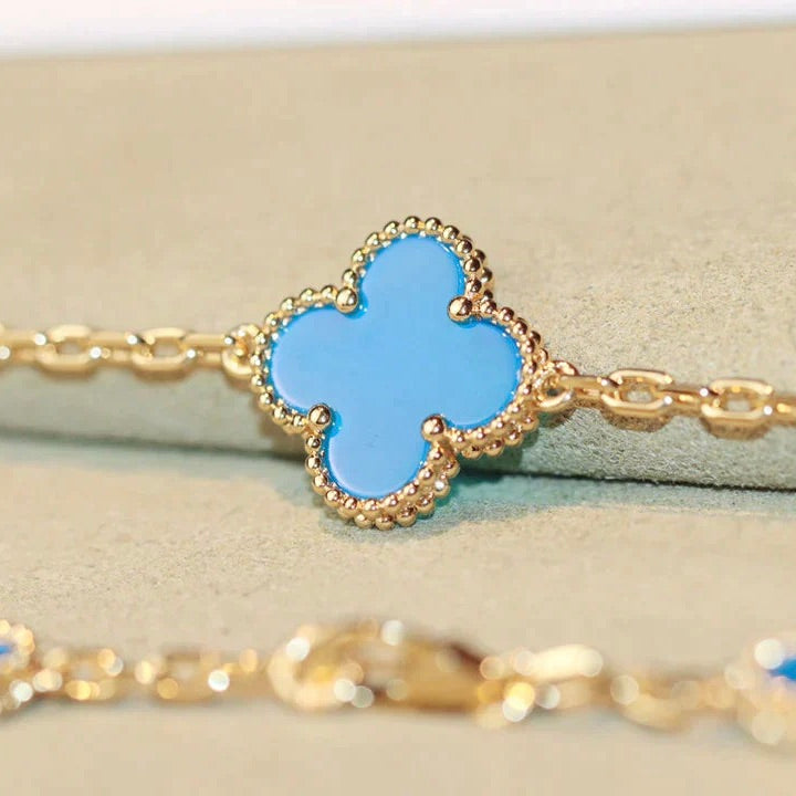 VCA CLOVER 20 MOTIFS TURQUOISE GOLD