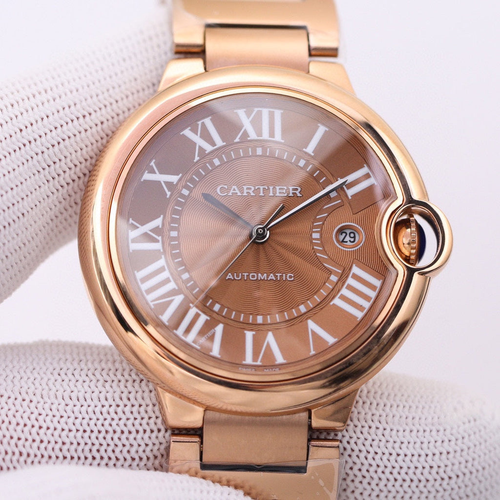 CARTIER BALLON BLEU DATE 42  PINK GOLD