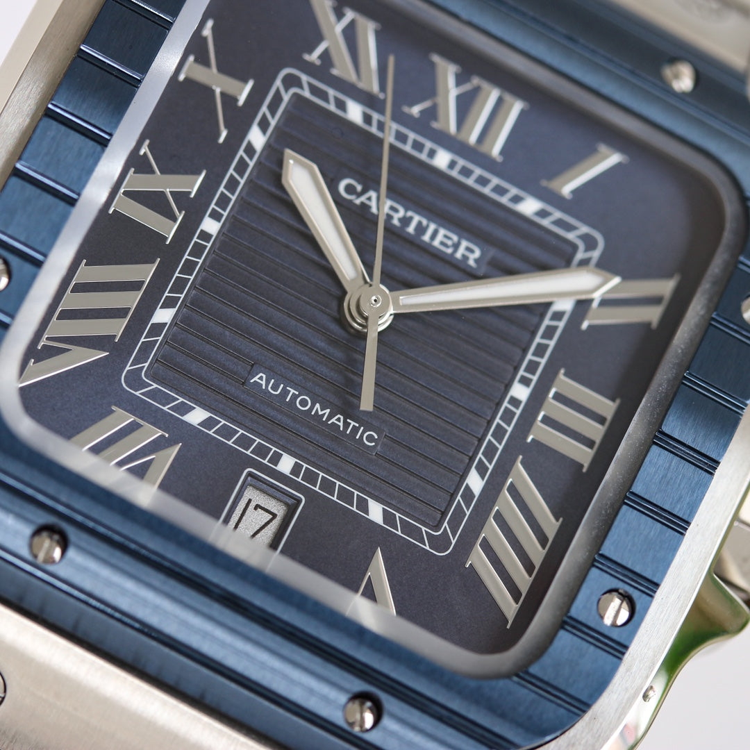 CARTIER SANTOS 40MM CUSTOM DARK BLUE DIAL