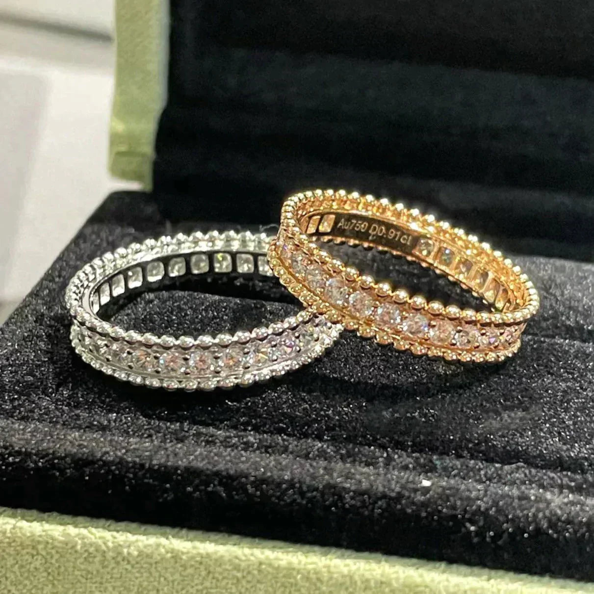 VCA PERLEE DIAMOND ROSE GOLD RING