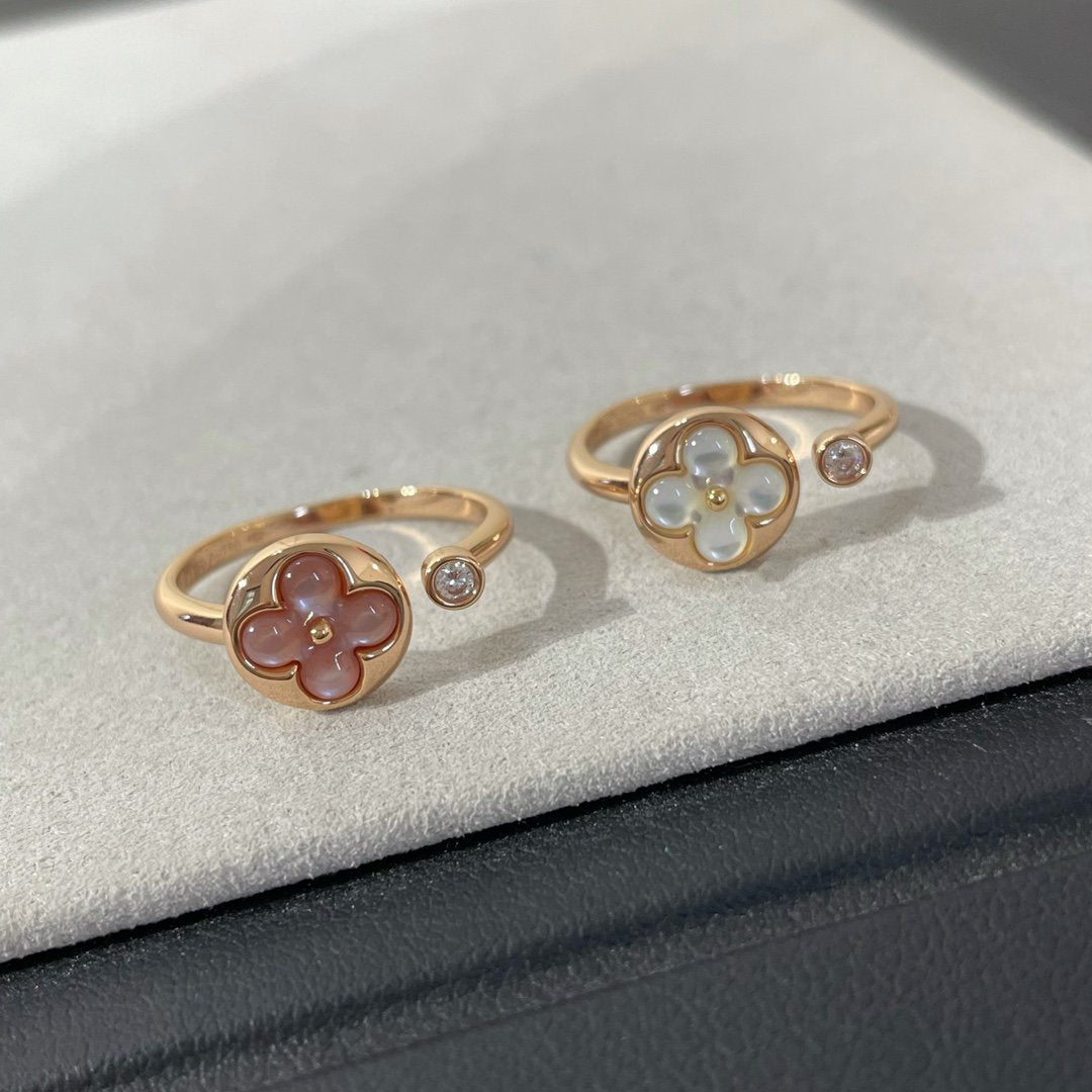 LOUIS VUITTON SUN 1 DIAMOND PINK MOP RING