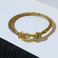 FRED FORCE 10 GOLD GREEN DIAMOND PAVED