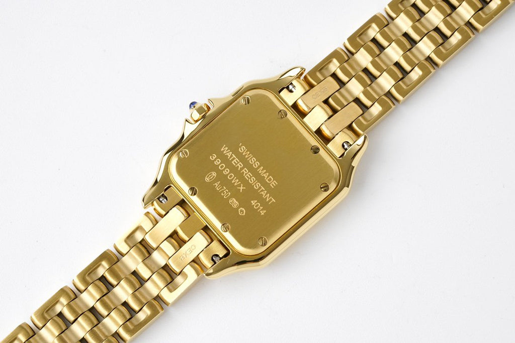 CARTIER PANTHERE 27MM GOLD CASE WHITE DIAL
