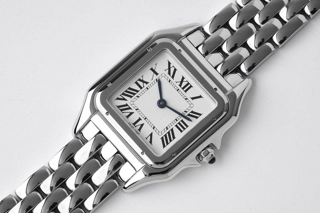 CARTIER PANTHERE 27MM SILVER CASE WHITE DIAL
