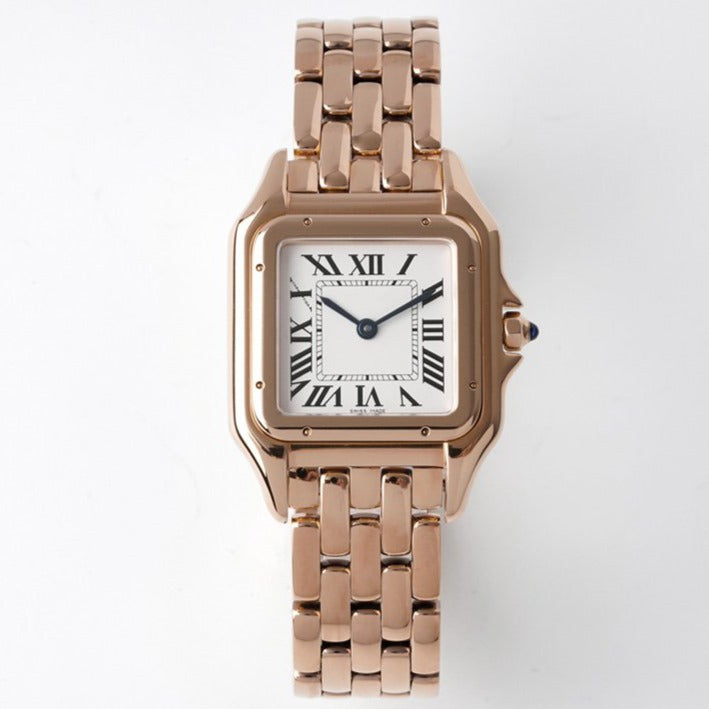 CARTIER PANTHERE 27MM PINK GOLD WHITE DIAL