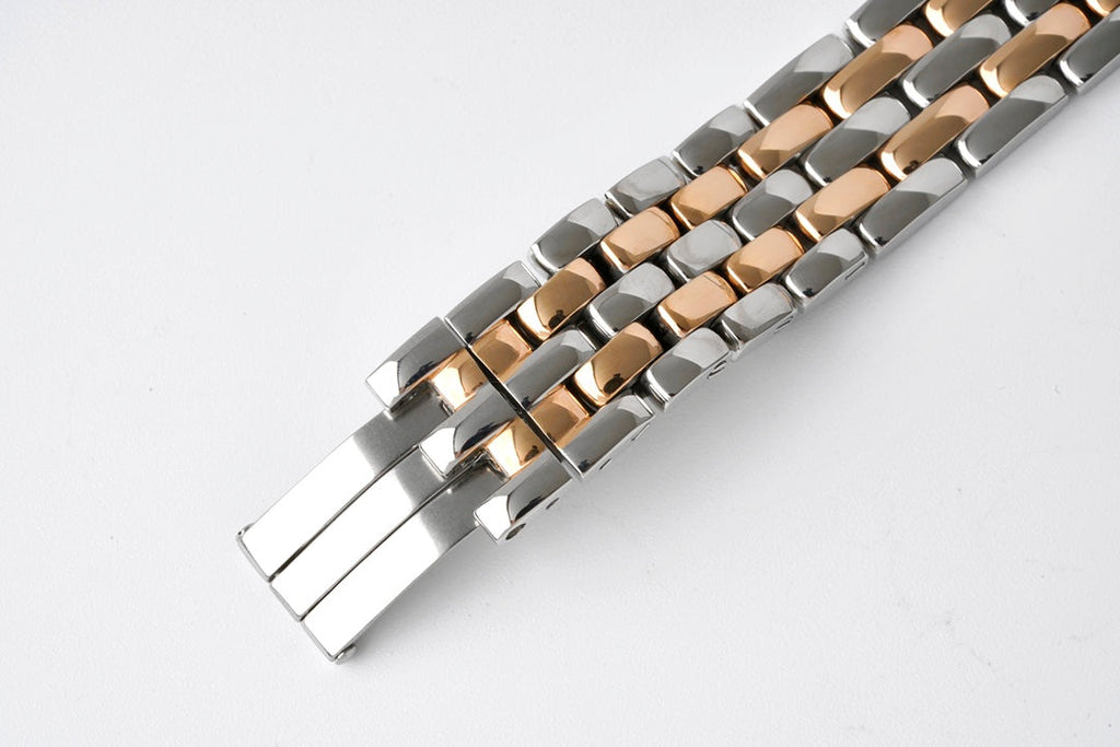 CARTIER PANTHERE 27MM PINK GOLD SILVER CASE DIAMOND BEZEL WHITE DIAL