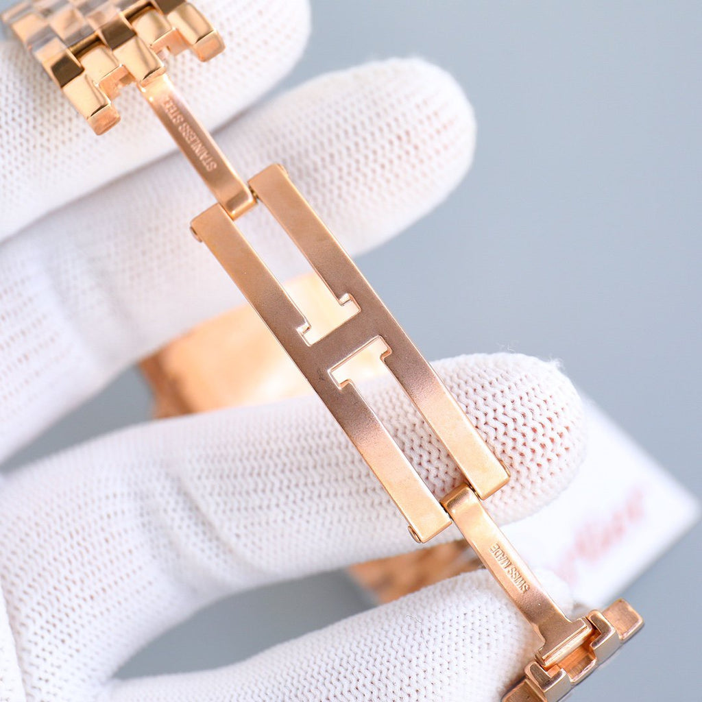 CARTIER PANTHERE 27MM PINK GOLD CASE DIAMOND BEZEL DIAMOND DIAL