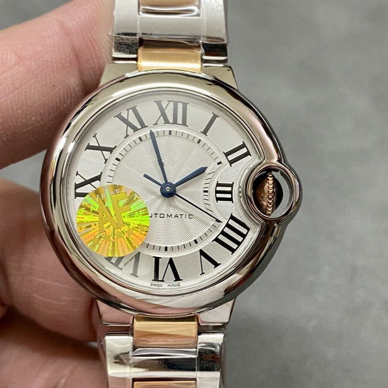 CARTIER BALLON BLEU 33MM PINK GOLD STEEL