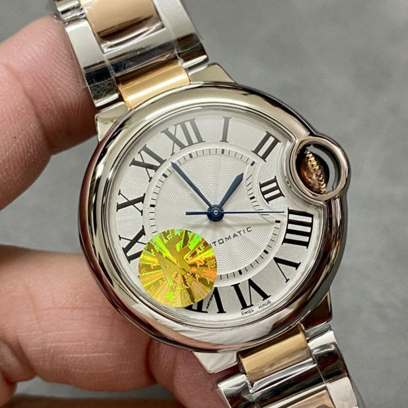 CARTIER BALLON BLEU 33MM PINK GOLD STEEL