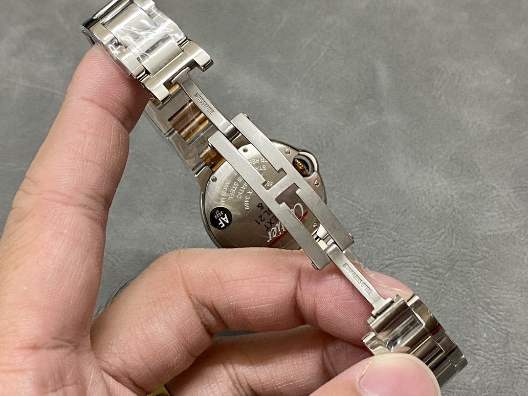 CARTIER BALLON BLEU 33MM PINK GOLD STEEL