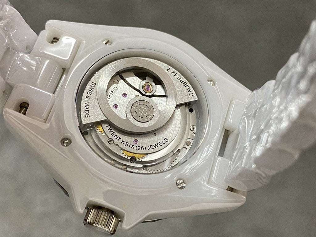 CHANEL J12 Automatic White Ceramic Black Numerals White Dial