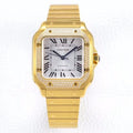 CARTIER SANTOS LADY 35.1MM AUTOMATIC GOLD DIAMOND BEZEL