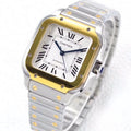 CARTIER SANTOS LADY 35.1MM AUTOMATIC GOLD STEEL