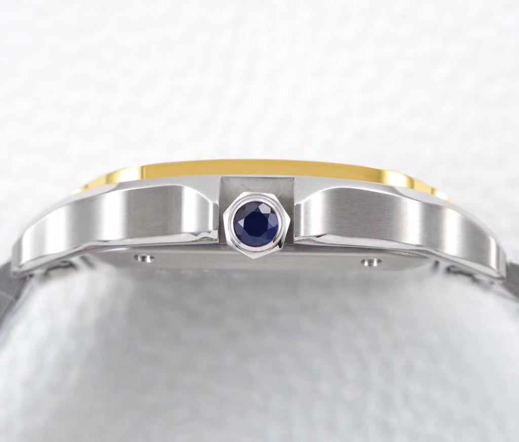 CARTIER SANTOS LADY 35.1MM AUTOMATIC GOLD STEEL