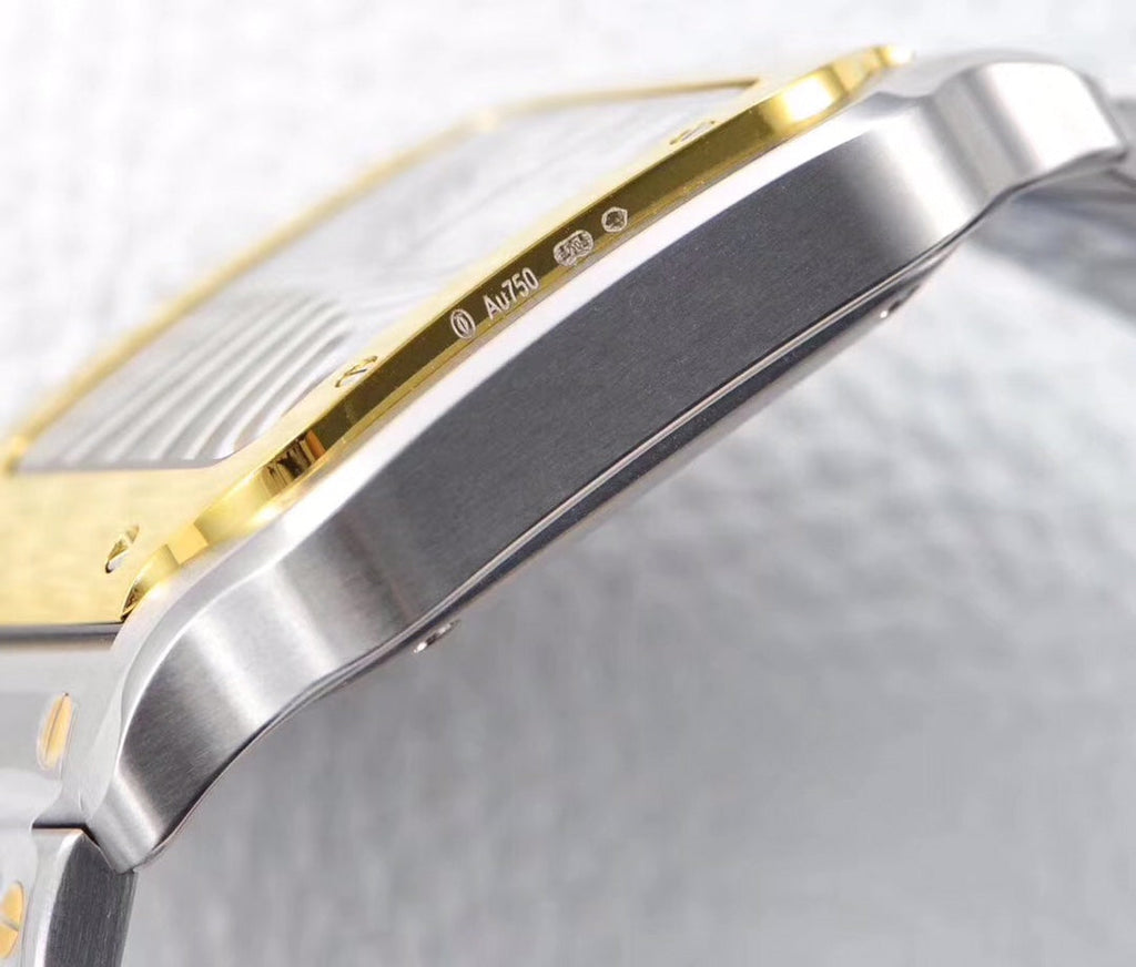 CARTIER SANTOS LADY 35.1MM AUTOMATIC GOLD STEEL