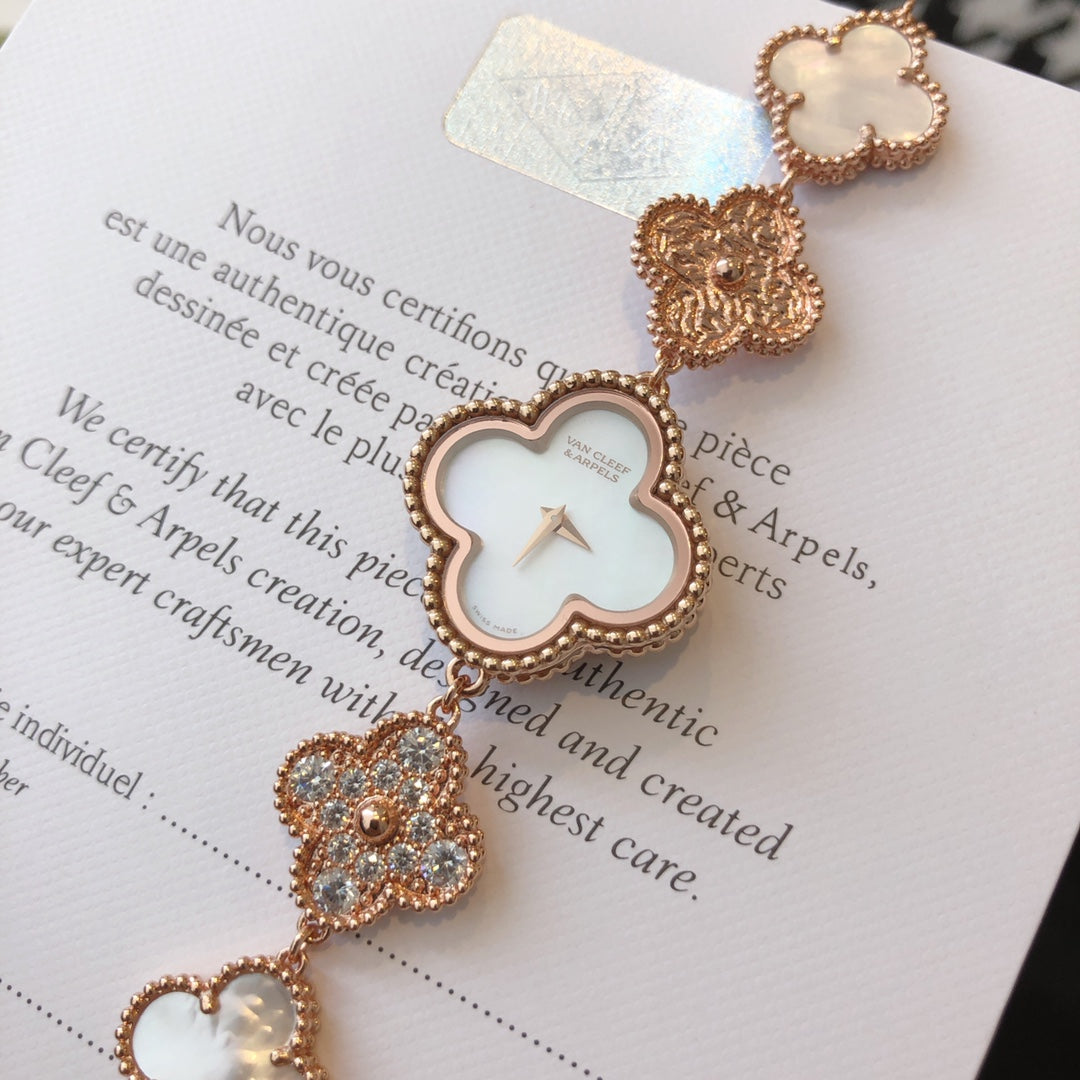 VAN CLEEF & ARPELS SWEET ALHAMBRA PINK GOLD MOP