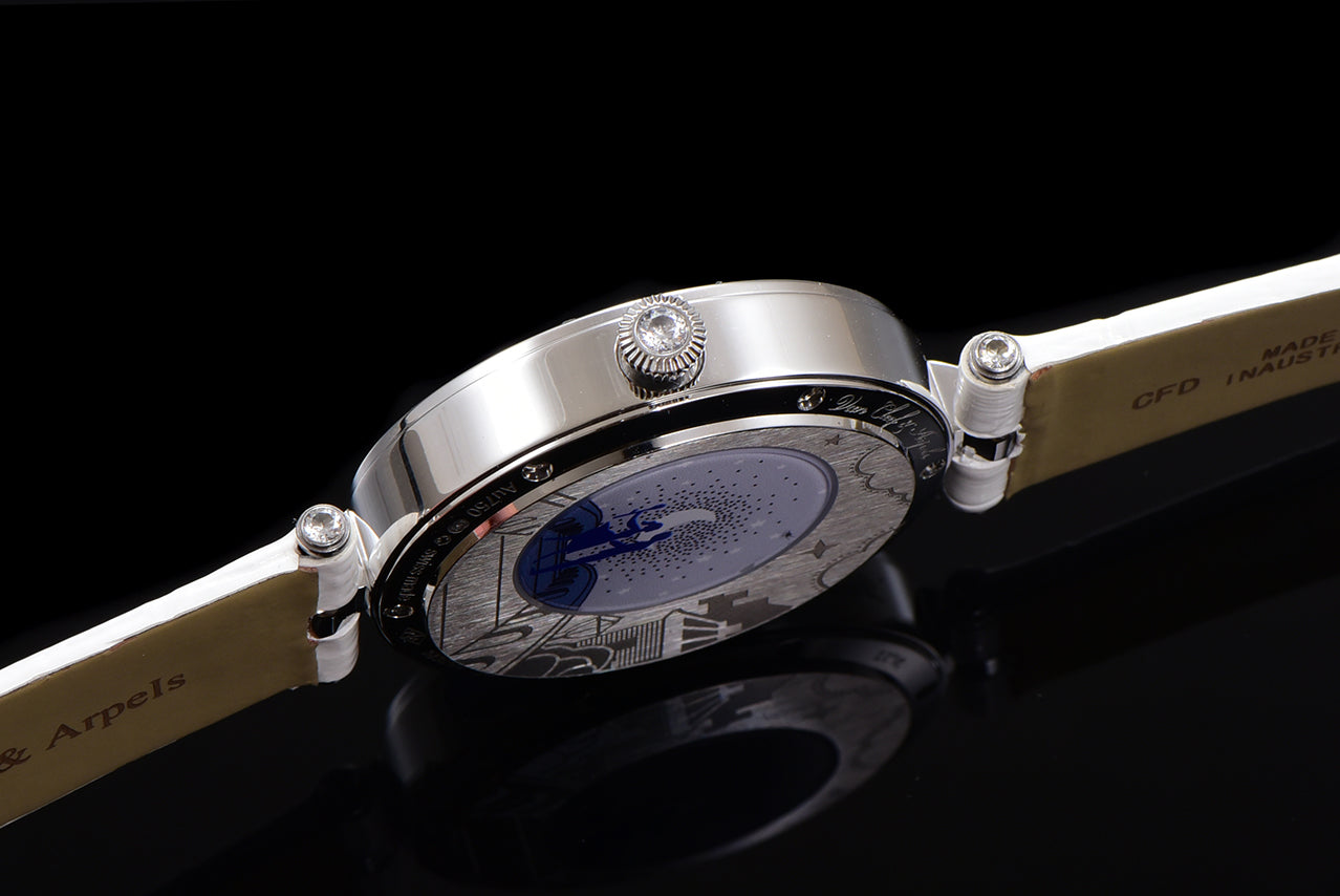 VAN CLEEF & ARPELS LADY ARPELS LOVER BRIDGE WHITE CROCODILE