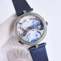 VAN CLEEF & ARPELS LADY ARPELS LOVER BRIDGE WHITE DIAL BLUE STRAP