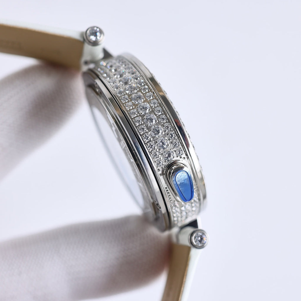VAN CLEEF & ARPELS LADY ARPELS LOVER BRIDGE WHITE DIAL WHITE STRAP