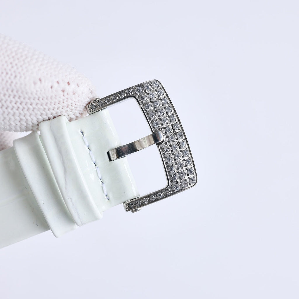 VAN CLEEF & ARPELS LADY ARPELS LOVER BRIDGE WHITE DIAL WHITE STRAP