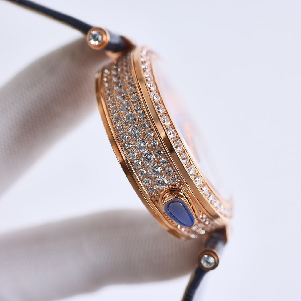 VAN CLEEF & ARPELS LADY ARPELS LOVER BRIDGE WHITE DIAL PINK GOLD CASE