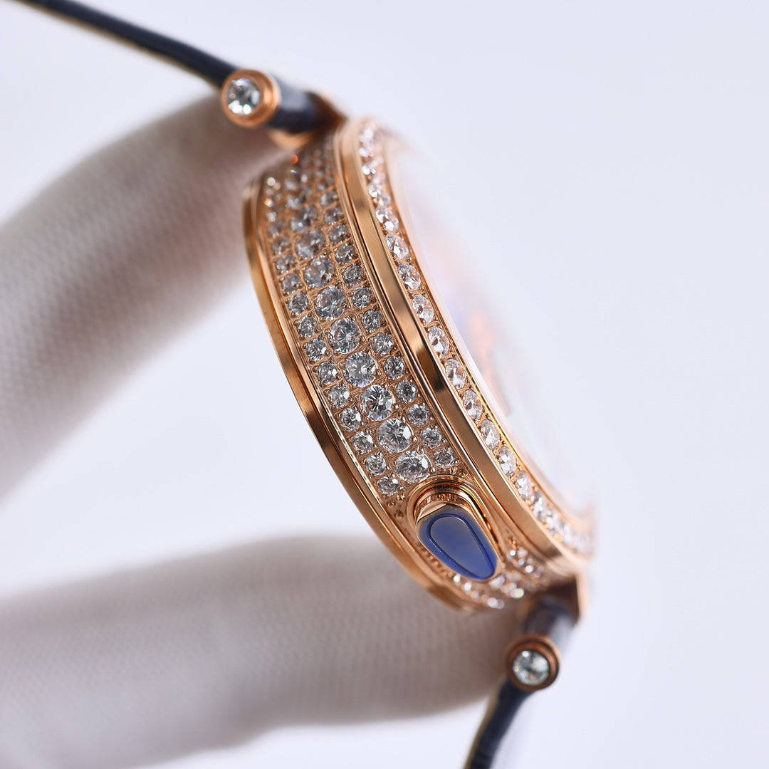 VAN CLEEF & ARPELS LADY ARPELS LOVER BRIDGE WHITE DIAL PINK GOLD CASE