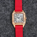 CARTIER SANTOS DUMONT LADY RUBBER STRAP