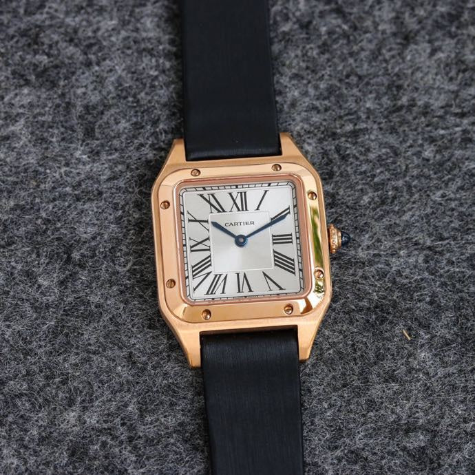 CARTIER SANTOS DUMONT LADY RUBBER STRAP