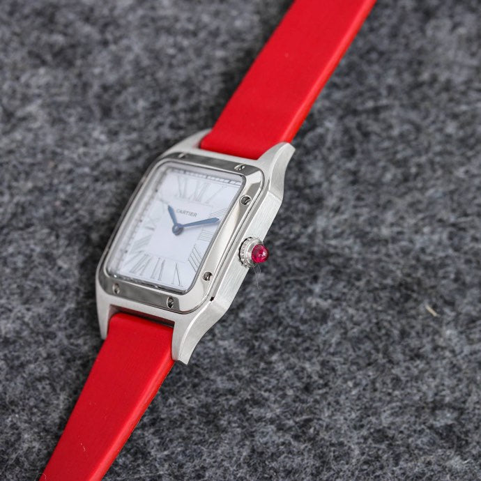 CARTIER SANTOS DUMONT LADY RUBBER STRAP
