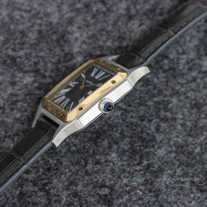 CARTIER SANTOS DUMONT LADY GOLD CASE CROCODILE STRAP