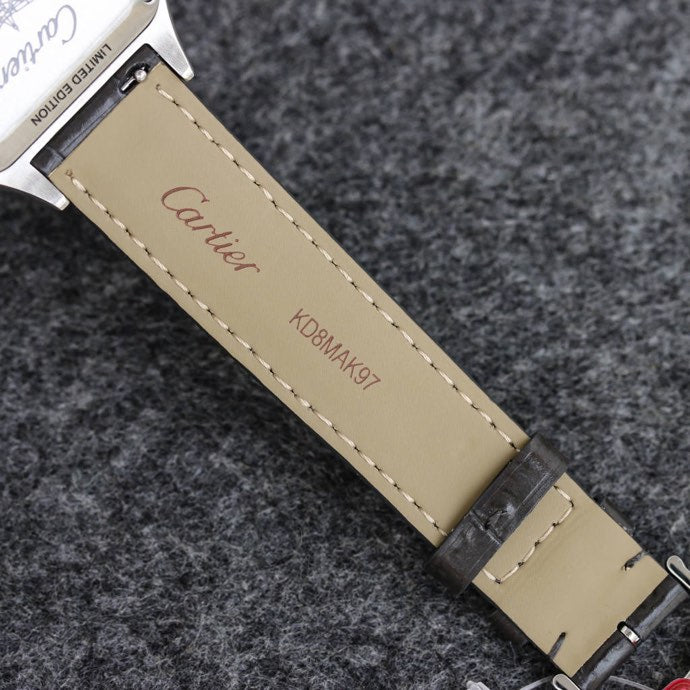 CARTIER SANTOS DUMONT LADY GOLD CASE CROCODILE STRAP