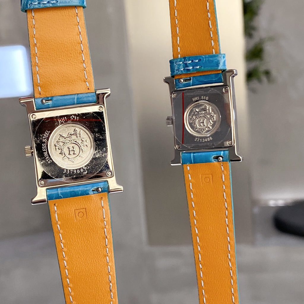 HERMES HEURE H 26 SILVER WHITE DIAL DIAMOND BEZEL