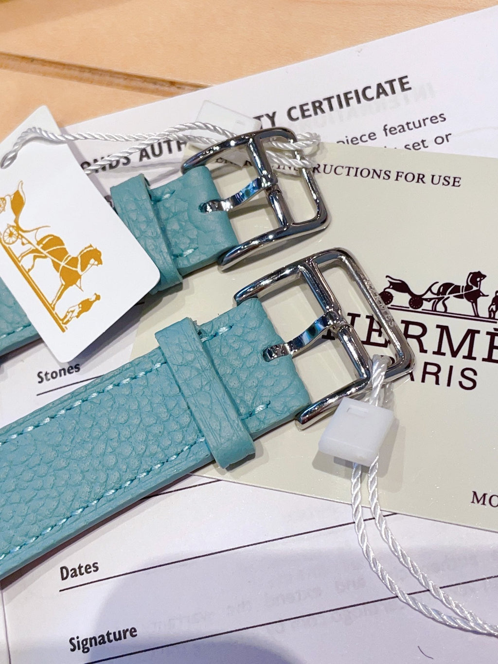 HERMES HEURE H 26 SILVER WHITE DIAL EPSOM LEATHER EPSOM LEATHER