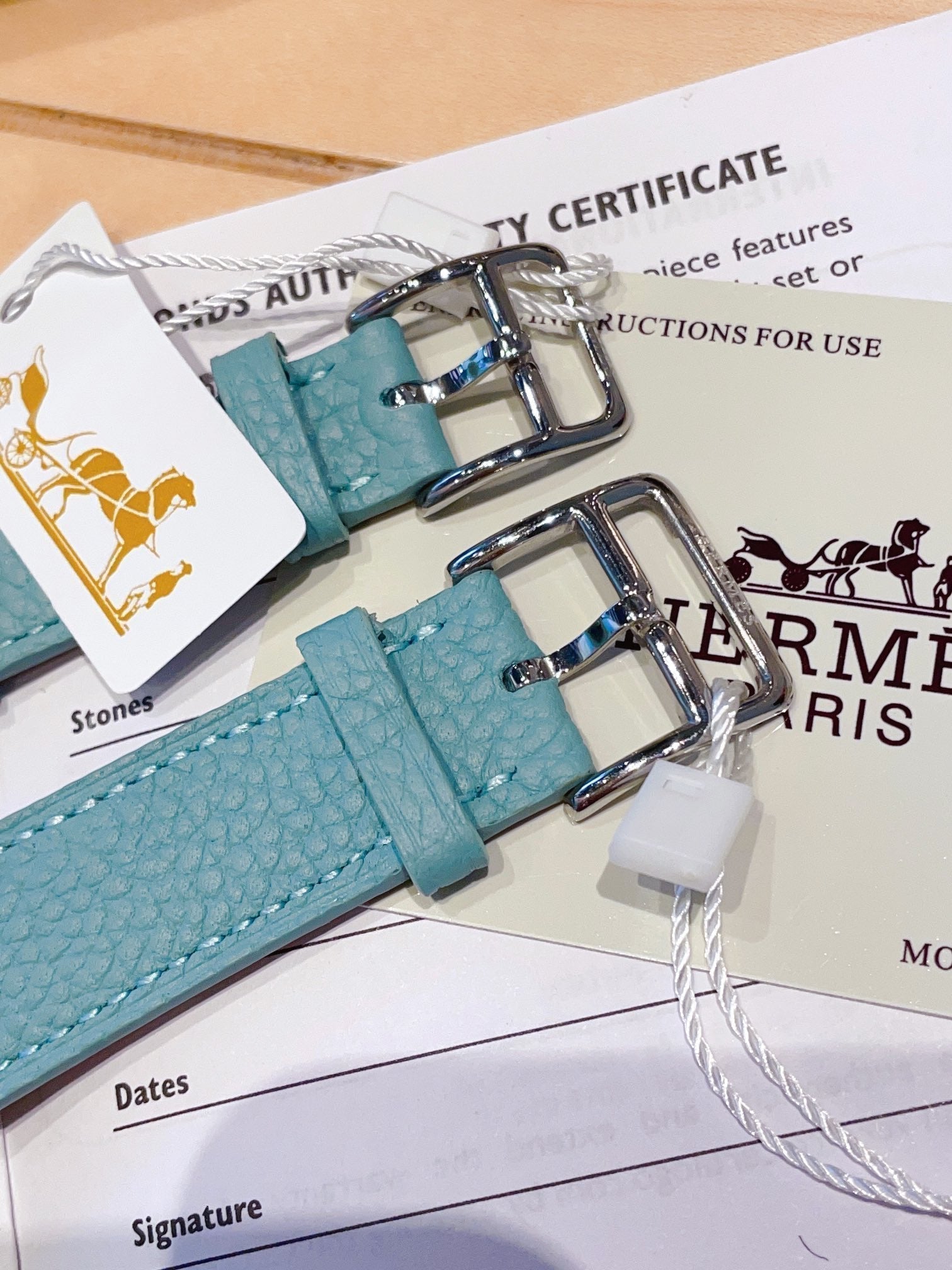 HERMES HEURE H 26 SILVER WHITE DIAL EPSOM LEATHER EPSOM LEATHER
