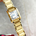 CARTIER TANK FRANCAISE GOLD WHITE DIAL