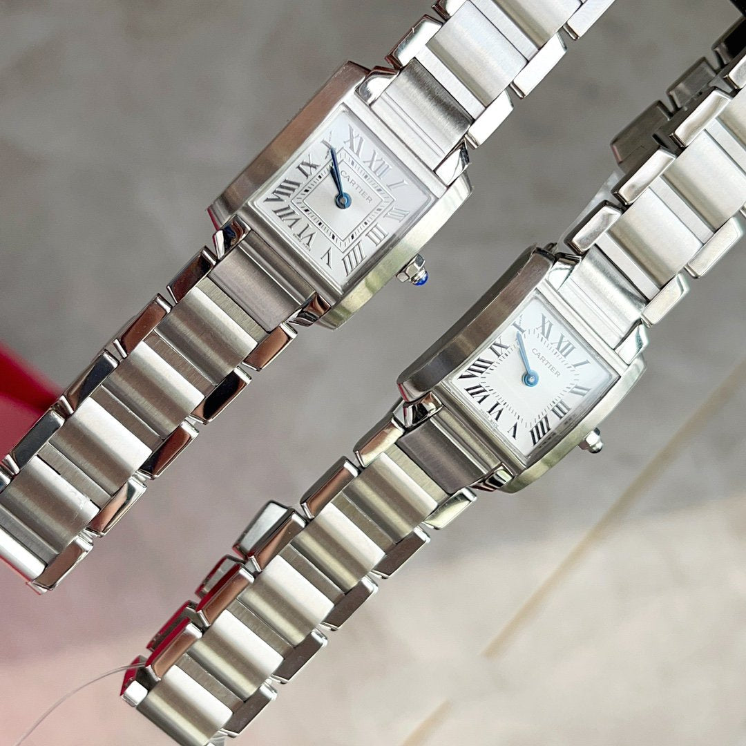 CARTIER TANK FRANCAISE STEEL WHITE DIAL