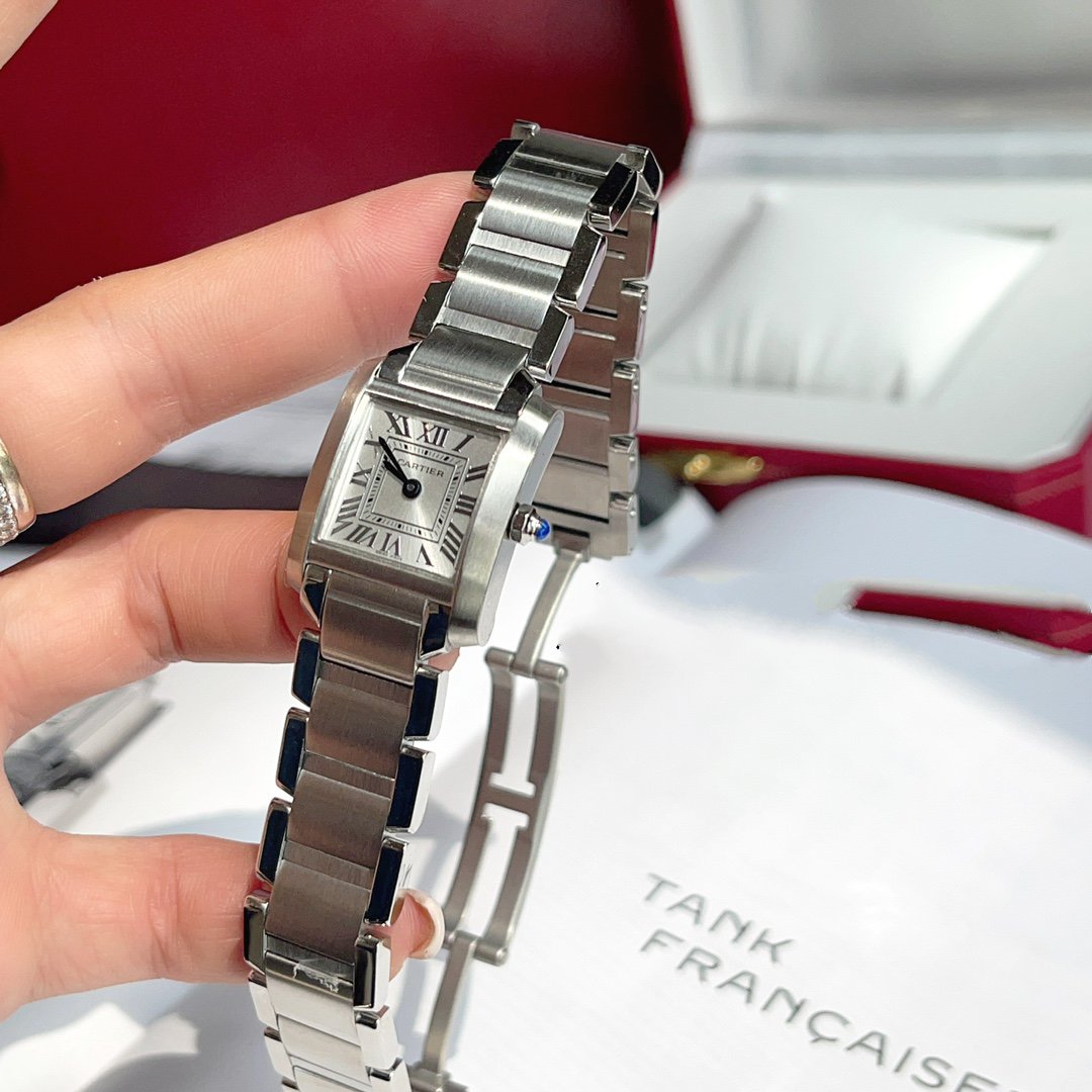 CARTIER TANK FRANCAISE STEEL WHITE DIAL