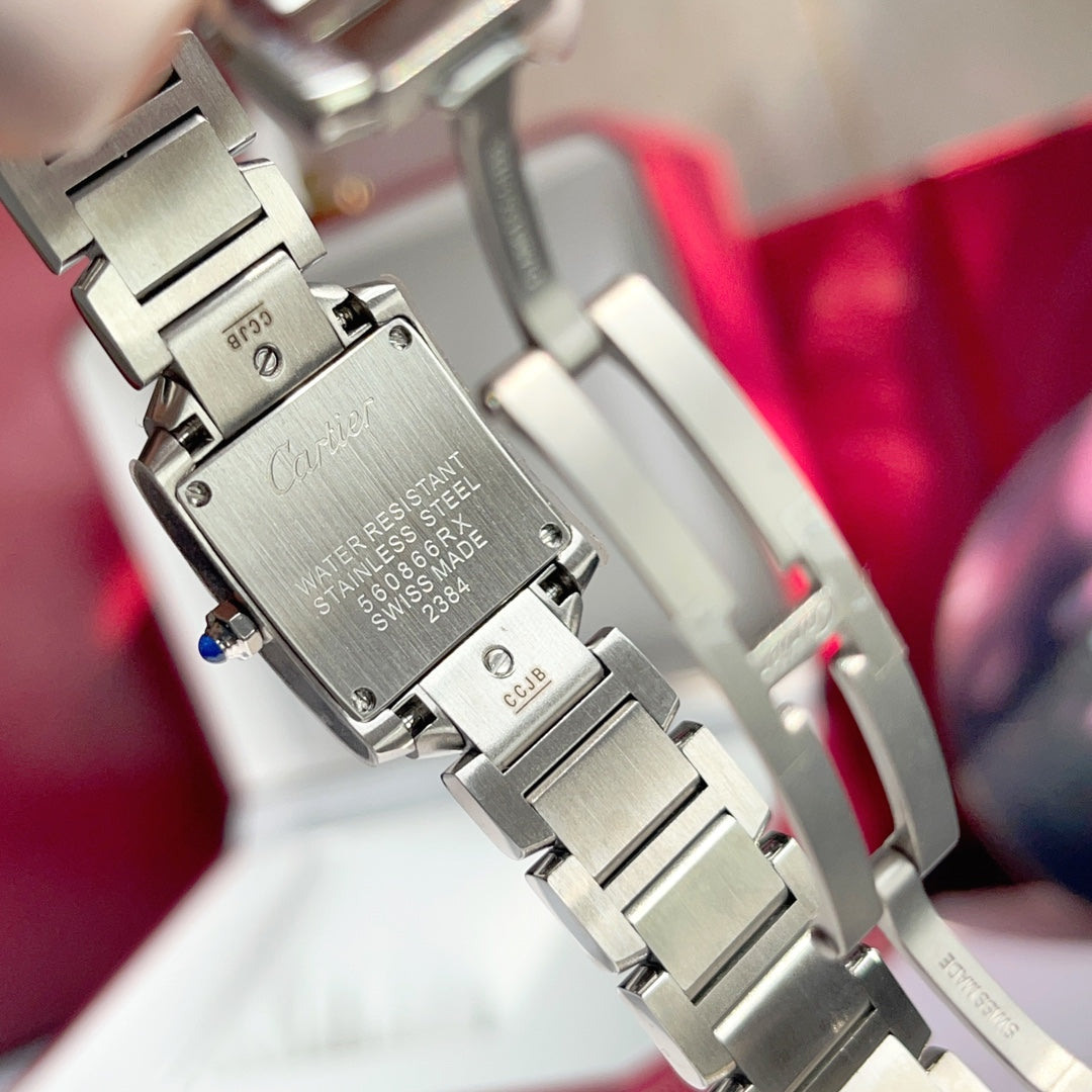 CARTIER TANK FRANCAISE STEEL WHITE DIAL