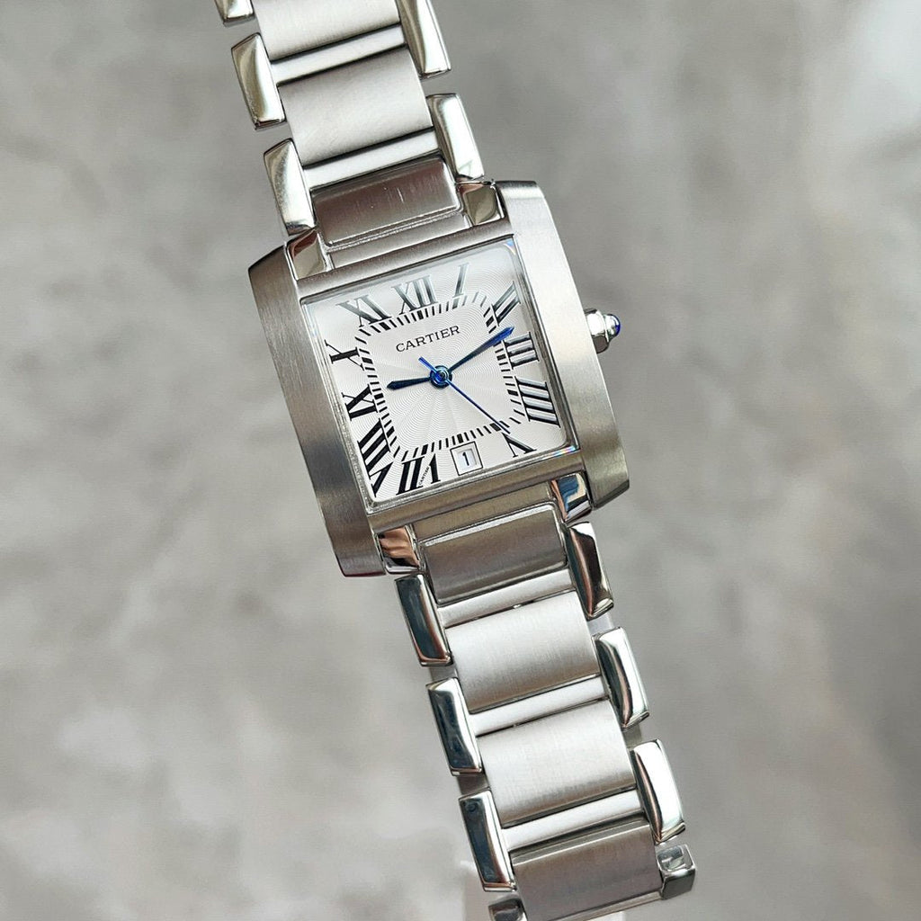 CARTIER TANK FRANCAISE STEEL WHITE DIAL